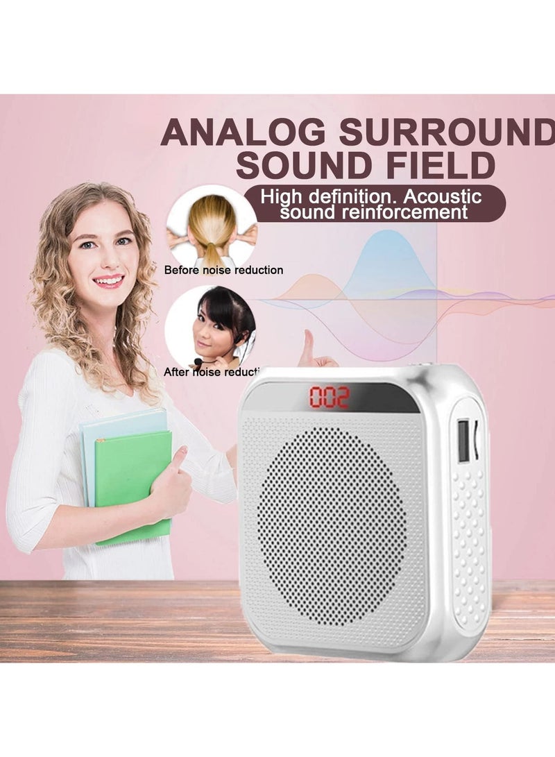 General Voice amplifier with line microphone Headphones, portable rechargeable PA system speaker Personal microphone Voice amplifier, teacher, tour guide/coach conference/yoga/fitness speaker  - Image 5
