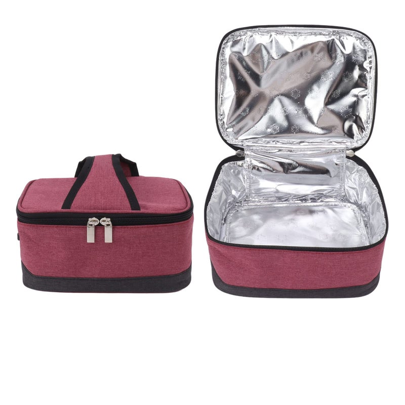 USB Powered Portable Food Warmer Oven Electric Heated Lunch Box Wine Red - Image 2