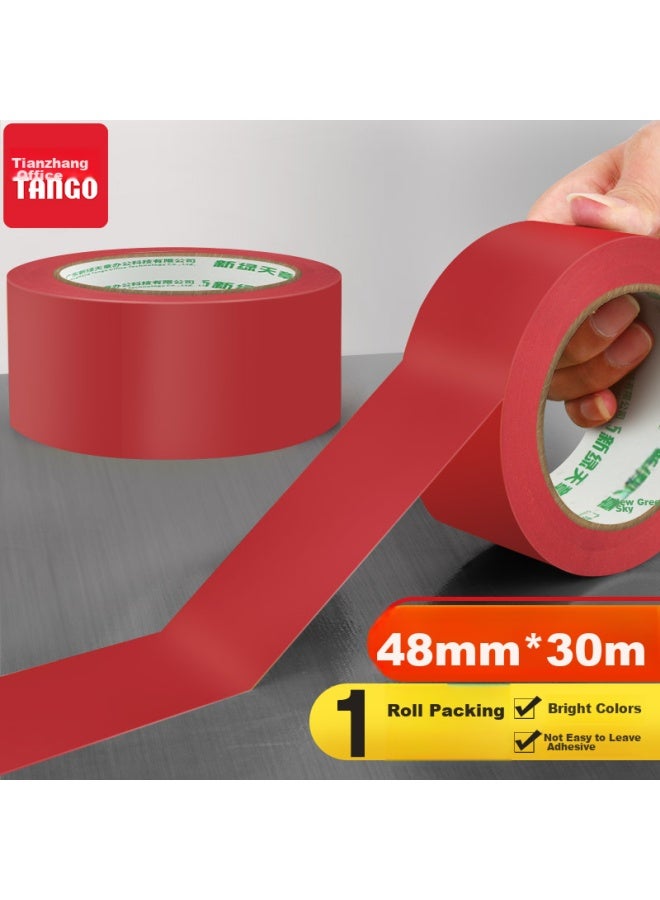 تانجو Tango Red شريط تحذيري، 48mm*30m*1 عبوة منطقة عمليات الأرضية شريط تحديد مواضع الأرضية، مقاوم للماء والرياح، شريط تحذيري غير لاصق - Image 1