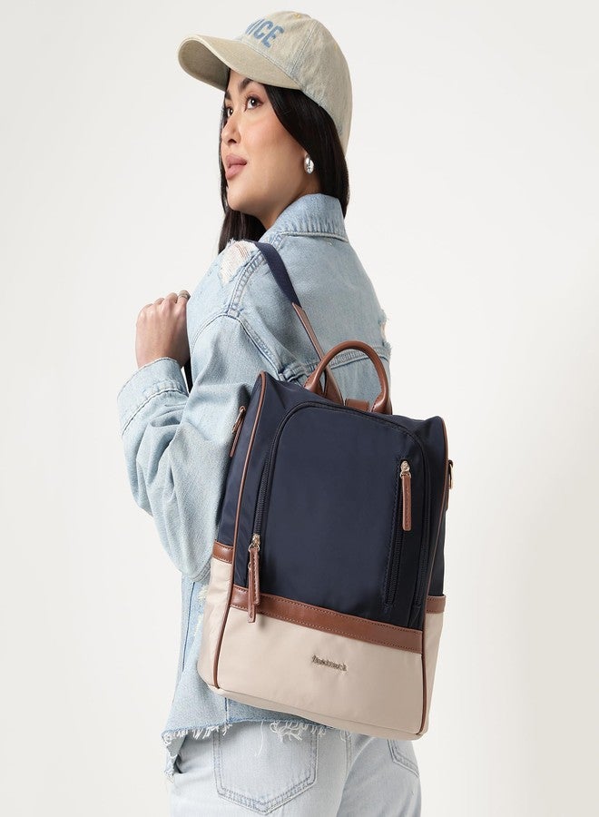 Fastrack CityBlock Backpack | Nylon Backpack for Women | Spacious Main Compartment, Internal Organiser Pockets, External Zip Pocket, Bottle Holders & Three Carry Options - Image 2