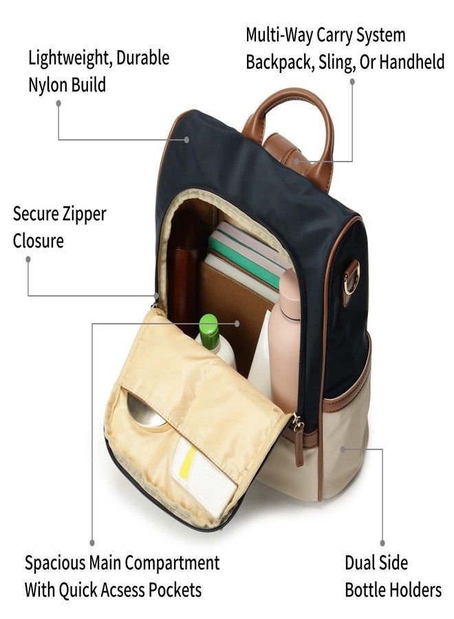 Fastrack CityBlock Backpack | Nylon Backpack for Women | Spacious Main Compartment, Internal Organiser Pockets, External Zip Pocket, Bottle Holders & Three Carry Options - Image 3