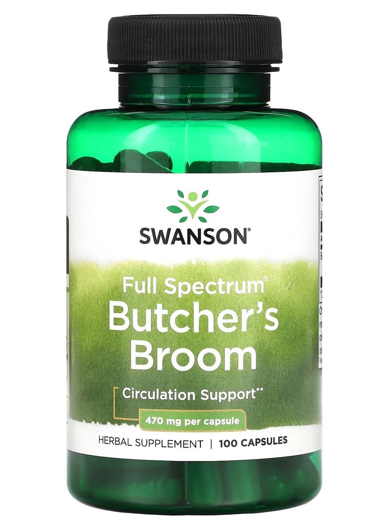 Swanson, Full Spectrum Butcher's Broom, 470 mg, 100 Capsules - Image 1