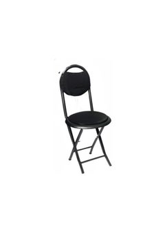 Generic Folding chair for trips and prayers, metal, black  - Image 1