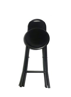 Generic Folding chair for trips and prayers, metal, black  - Image 2