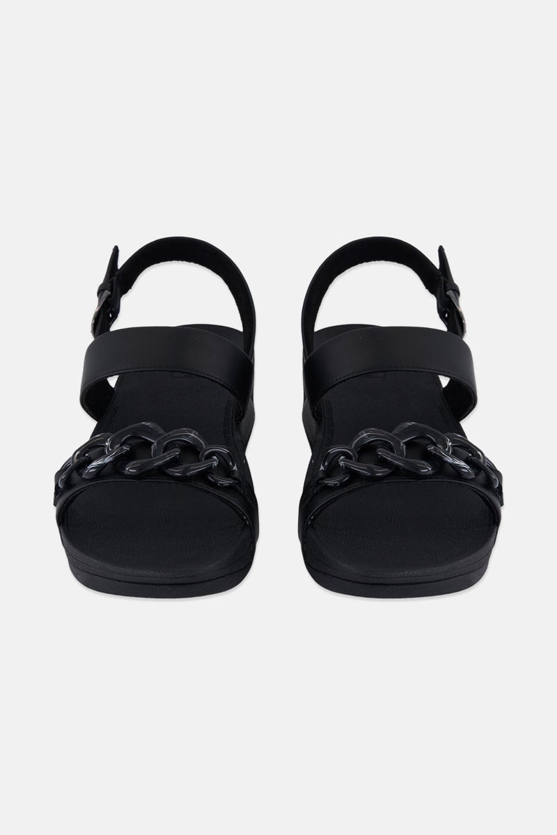 FitFlop صنادل لوتي القابلة للتعديل للنساء، سوداء - Image 3