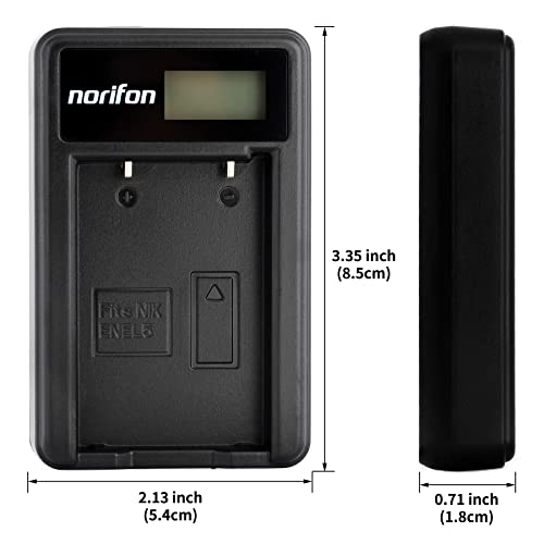 Norifon EN-EL5 شاحن USB بشاشة LCD لكاميرات Nikon Coolpix 3700, 4200, 5200, 5900, 7900, P100, P3, P4, P500, P5000, P510, P5100, P520, P6000, P80, P90, S10 والمزيد - Image 4