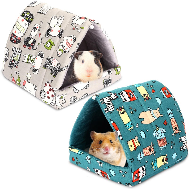 UPINS 2 Pack 98 inches Guinea Pig Bed Guinea Pig Hideout Washable Small Animal House Cage Accessories for Dwarf Rabbits Chinchillas Hamsters Hedgehogs Ferrets Bearded Dragons and Rats - Image 2