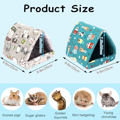 UPINS 2 Pack 98 inches Guinea Pig Bed Guinea Pig Hideout Washable Small Animal House Cage Accessories for Dwarf Rabbits Chinchillas Hamsters Hedgehogs Ferrets Bearded Dragons and Rats - Image 3