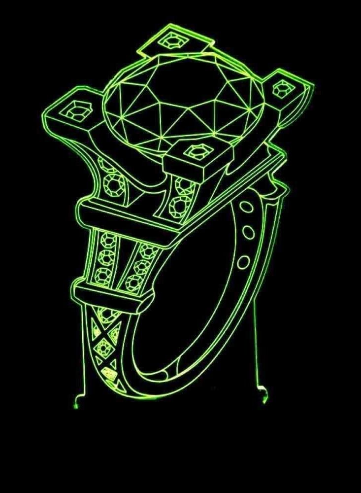 althiqahkey 3D Diamond Ring Modeling LED Multicolor Night Light 7/16 Color Changing Atmosphere Touch Button Desk Lamp USB Creative Light Fixture Home Decor Remote Control - Image 1