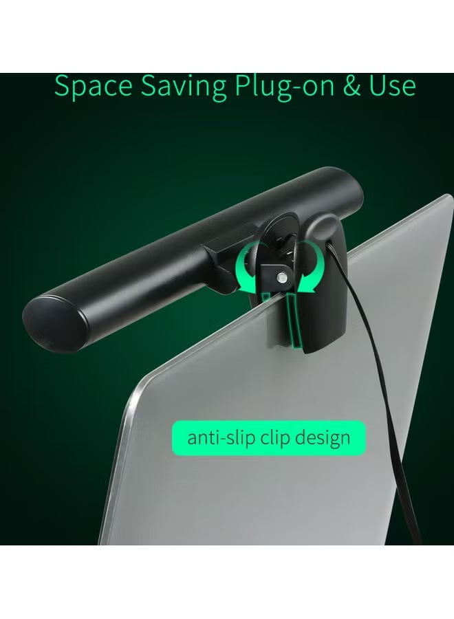 Tomshine Laptop Screen Aluminium Light Bar LED Desktop Table Lamp Eye Protection Reading Lamp LED Light Dimmable USB Desk Lamps Yellow 260x22mm - Image 3