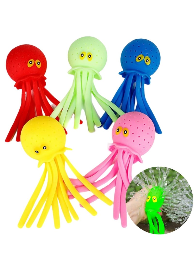 5 Octopus Bathtub Toys, Children's Water Bounce Splash Ball, 3-8-year-old Children's Summer Bathing/Swimming Pool - Image 1