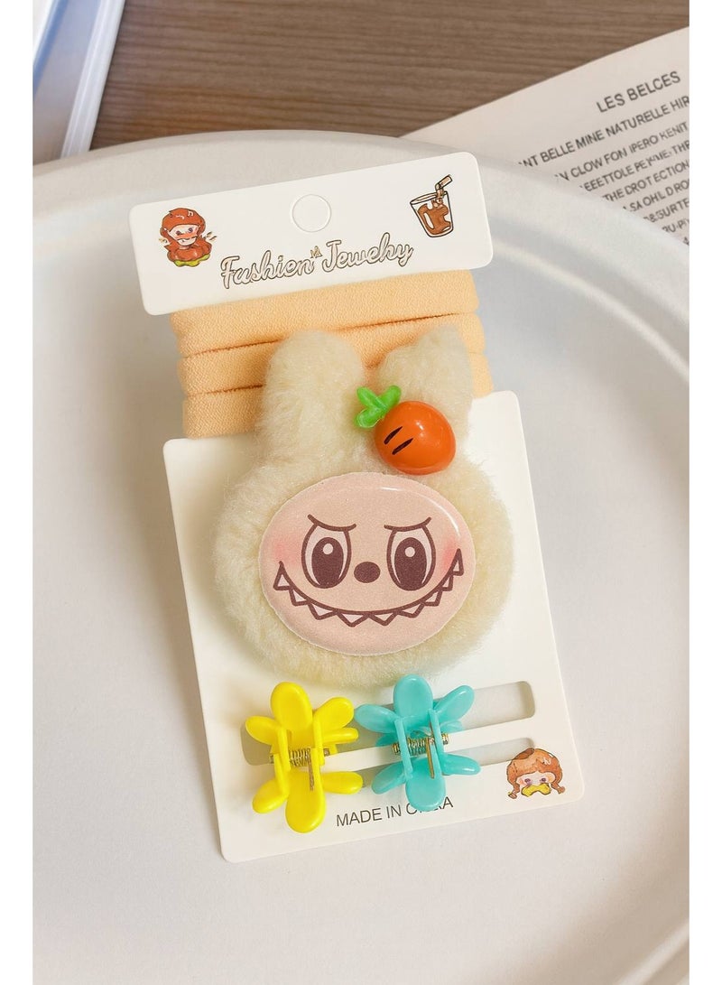 Children's hair clips with a cute cartoon design, set of 6 pieces. - Image 3