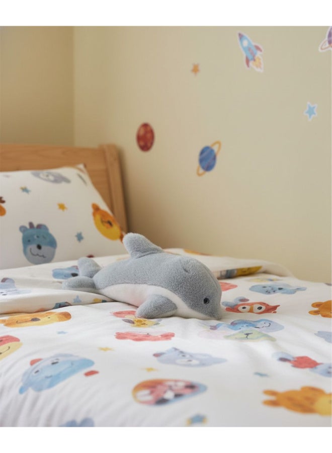 DANUBE HOME 30 cm Grey Plush Dolphin Soft Toy – Elegant & Soft Stuffed Animal, Cuddly Marine Plush, Great for Kids, Bedroom & Playtime Friend - Image 1