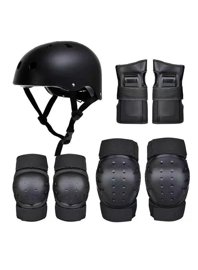 Protective Gear Set 7 in 1 Knee Elbow Pad Wrist Guard Helmet Multi Sports Safety Protection for Kids  - Image 2