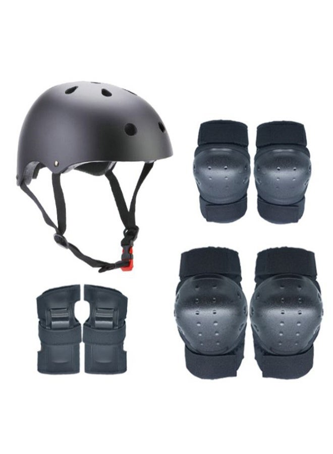 Protective Gear Set 7 in 1 Knee Elbow Pad Wrist Guard Helmet Multi Sports Safety Protection for Kids  - Image 1