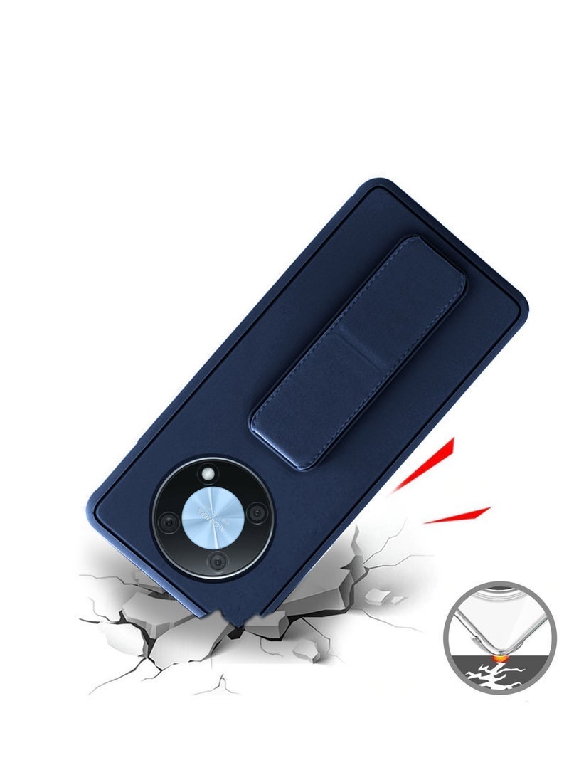 TIGER Premium Hand Grip Magnetic Case Cover for Huawei Nova Y90 – Shockproof Hybrid Bumper with 360° Rotating Ring Kickstand, Magnetic Car Mount Support, Anti-Fingerprint Protection – Navy Blue - Image 2