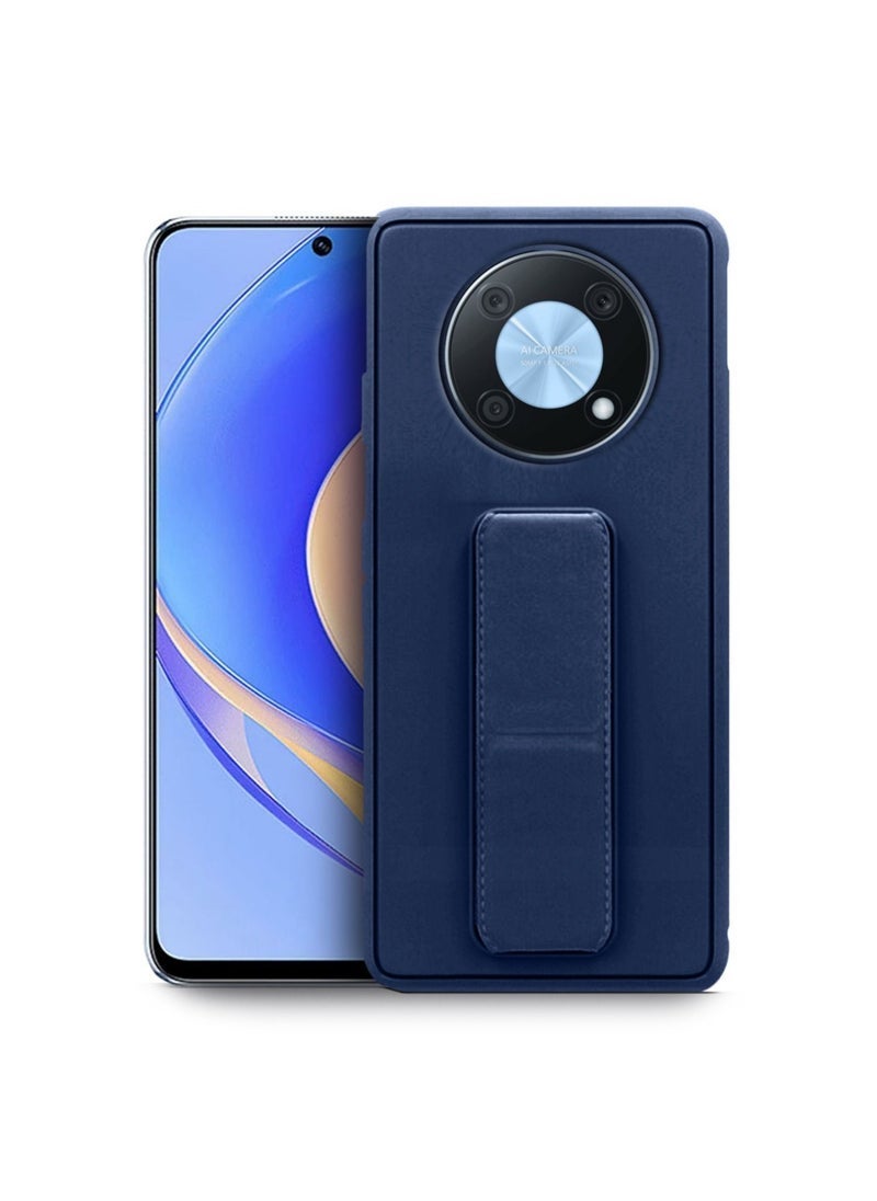 TIGER Premium Hand Grip Magnetic Case Cover for Huawei Nova Y90 – Shockproof Hybrid Bumper with 360° Rotating Ring Kickstand, Magnetic Car Mount Support, Anti-Fingerprint Protection – Navy Blue - Image 1