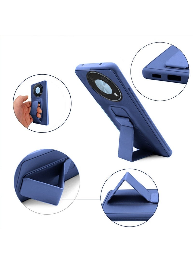 TIGER Premium Hand Grip Magnetic Case Cover for Huawei Nova Y90 – Shockproof Hybrid Bumper with 360° Rotating Ring Kickstand, Magnetic Car Mount Support, Anti-Fingerprint Protection – Navy Blue - Image 5