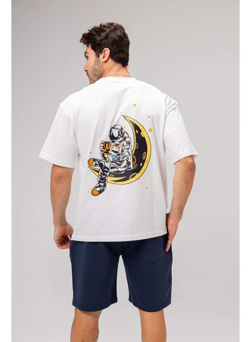 Future Men Basic Half Sleeves T-Shirt Casual Style With Simple Design For Men White Size XXL  - Image 2
