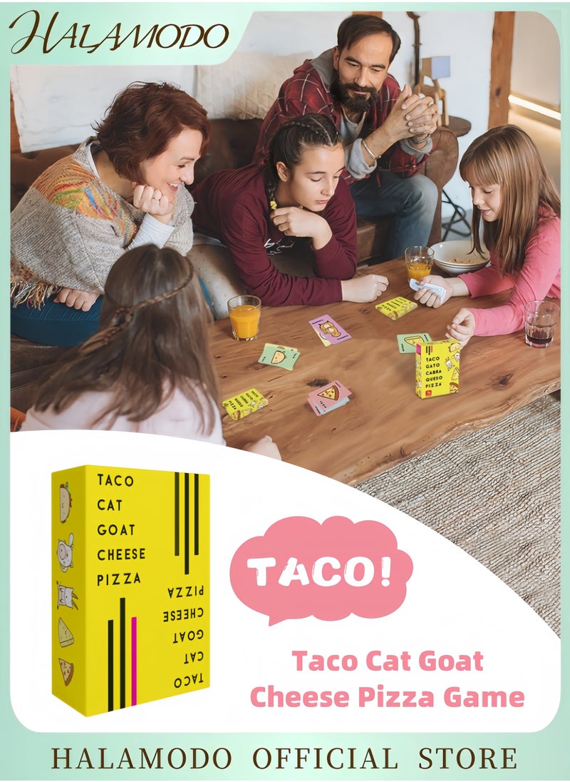 HALAMODO Taco Cat Goat Cheese Pizza Card Game for Boys and Girls Ages 8+ Fun Social Party Game for 2-8 Players Quick and Easy to Learn 10-15 Minutes of Play  - Image 1