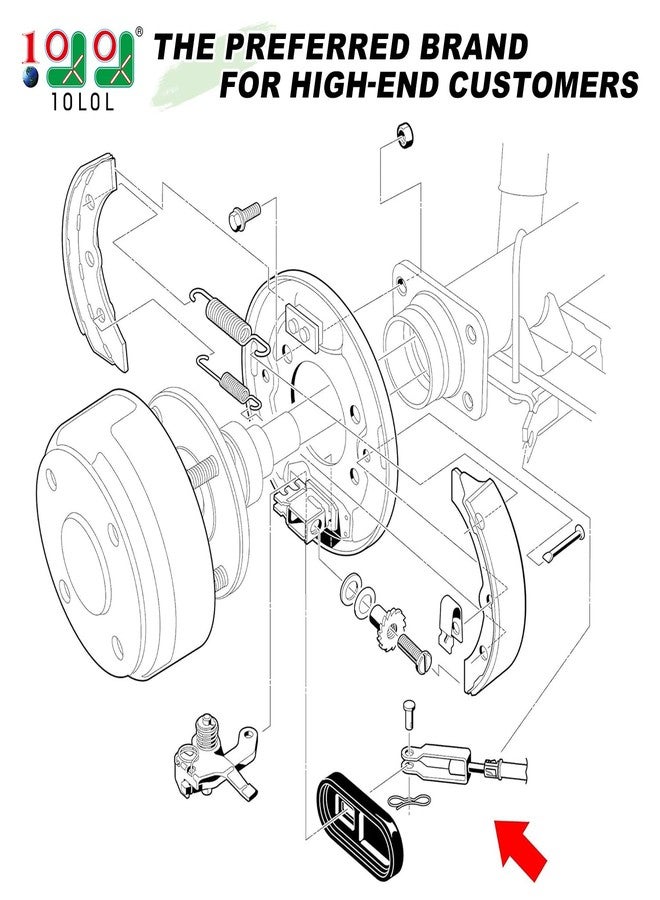 10L0L Golf Cart Brake Cable Set for Club Car Precedent 2004-up and Tempo 2018-up, Driver and Passenger Side, Replace OEM 102557501 102557502 103528701 103528702 - Image 2