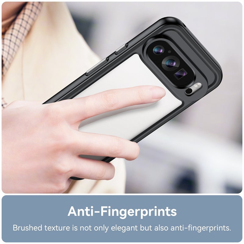 HuHa Protective Cover For Google Pixel 9 Colorful Series Acrylic Hybrid TPU Phone Case(Black) - Image 5