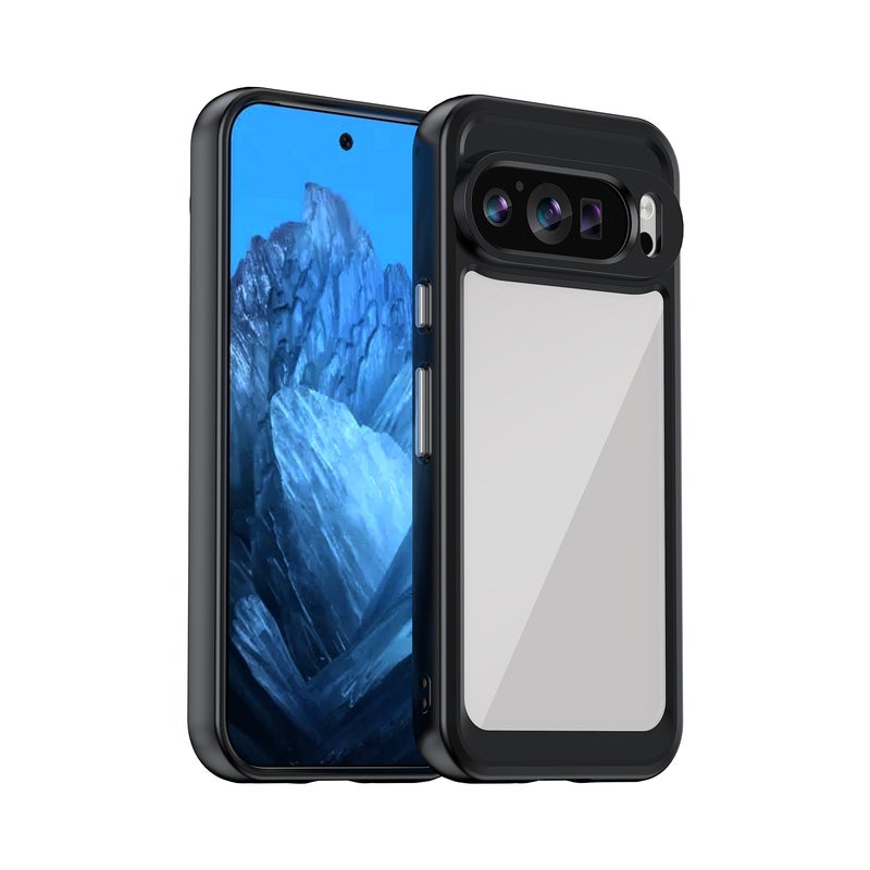 HuHa Protective Cover For Google Pixel 9 Colorful Series Acrylic Hybrid TPU Phone Case(Black) - Image 1