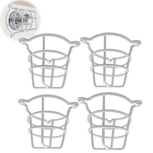 Happy Tree (4 Pack) White Fire Sprinkler Head Guard Cage Protector Cover for Both 1/2" & 3/4" Fire Head for Protecting Side Wall & Pendent & Flush Mount Head Fire Sprinkler Covers for Ceiling - Image 1