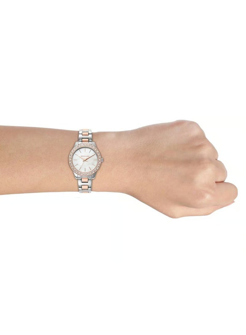 ام كي ساعة ليليان ثلاثية العقارب ثنائية اللون من الفولاذ المقاوم للصدأ - MK1048 - Image 4