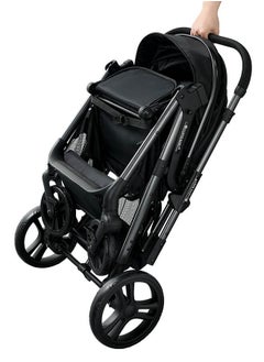 Luxury High-View Baby Stroller, Quick Fold, Extra-Large Shock-Absorbing PU Wheels, Spacious Sleeping Basket, Adjustable Sun Canopy & Recline, 70KG Load - pzsku/Z886034ABE576911EC001Z/45/1741326911/f6e8a296-c195-40b8-a46e-62616ef5d16f