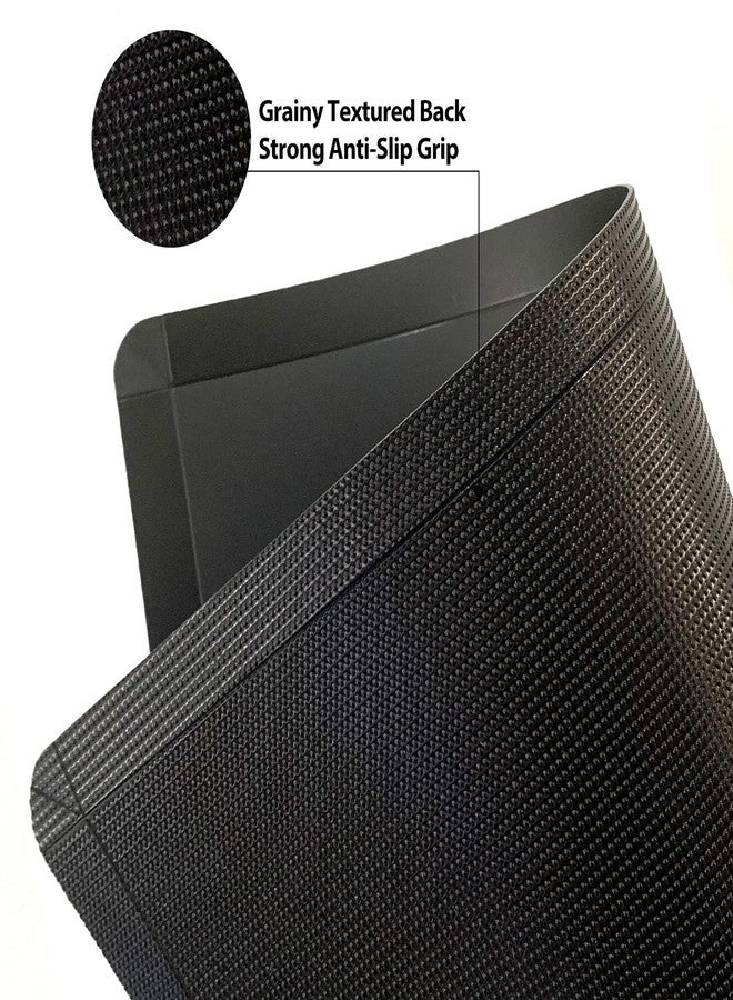 WK Flexible Plastic Cutting Boards for Kitchen, Foldable Cutting Board Mats with Juice Grooves, Non Slip Cutting Boards for Meat, Dishwasher Safe, BPA Free, Black - Image 2