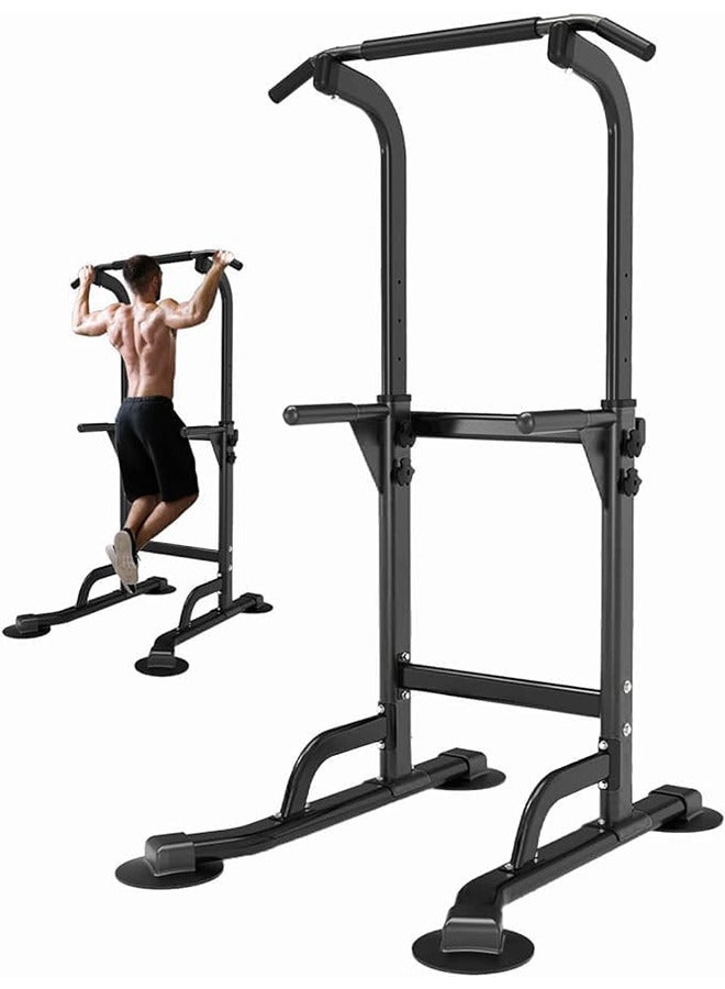 Power Tower Pull Up and Dip Station Adjustable Height Dip Stand Home Strength Training Fitness Workout Station - Image 1