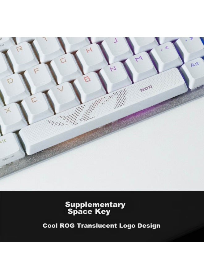 Rog Ranger 2 98 Wireless Mechanical Keyboard, Bluetooth Tri-mode Gaming Keyboard, 96-key Layout, Nx Snow White Switches, Rgb, Hot-swappable Customizable, Pbt Version, Moonlight White - Image 3