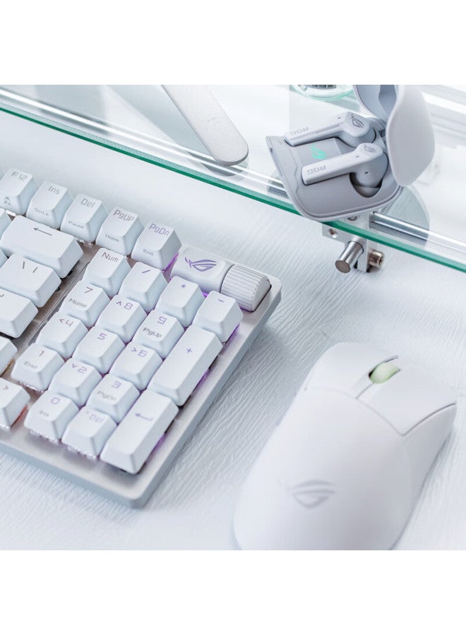 Rog Ranger 2 98 Wireless Mechanical Keyboard, Bluetooth Tri-mode Gaming Keyboard, 96-key Layout, Nx Snow White Switches, Rgb, Hot-swappable Customizable, Pbt Version, Moonlight White - Image 5