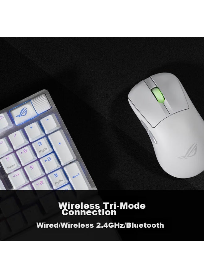 Rog Ranger 2 98 Wireless Mechanical Keyboard, Bluetooth Tri-mode Gaming Keyboard, 96-key Layout, Nx Snow White Switches, Rgb, Hot-swappable Customizable, Pbt Version, Moonlight White - Image 2