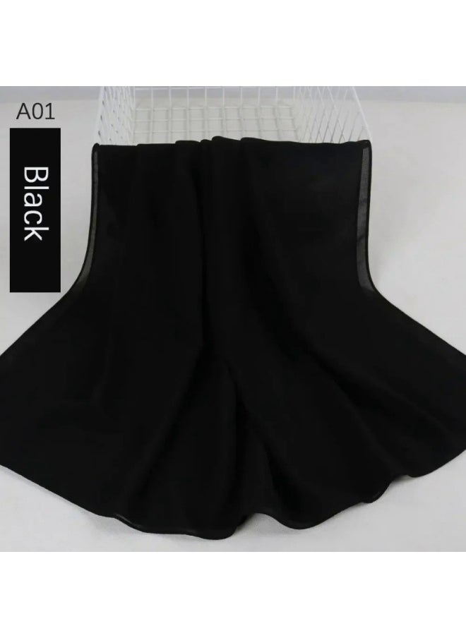 NIBEMINENT - High-Quality Muslim Pearl Chiffon Hijab - Image 1