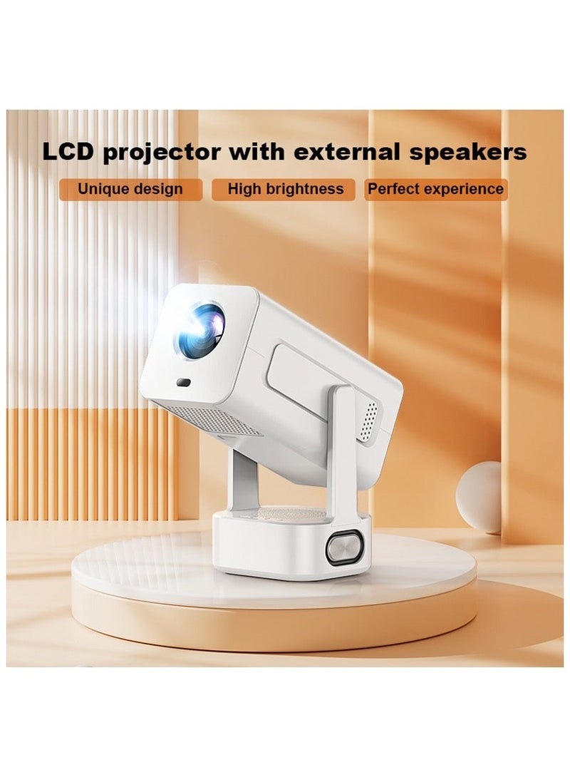 Smart Portable LCD Projector C360, Native 720P, Android 13, Auto Focus and Keystone, 270-Degree Stand, Wi-Fi 6 and Bluetooth 5.0 - White - Image 1