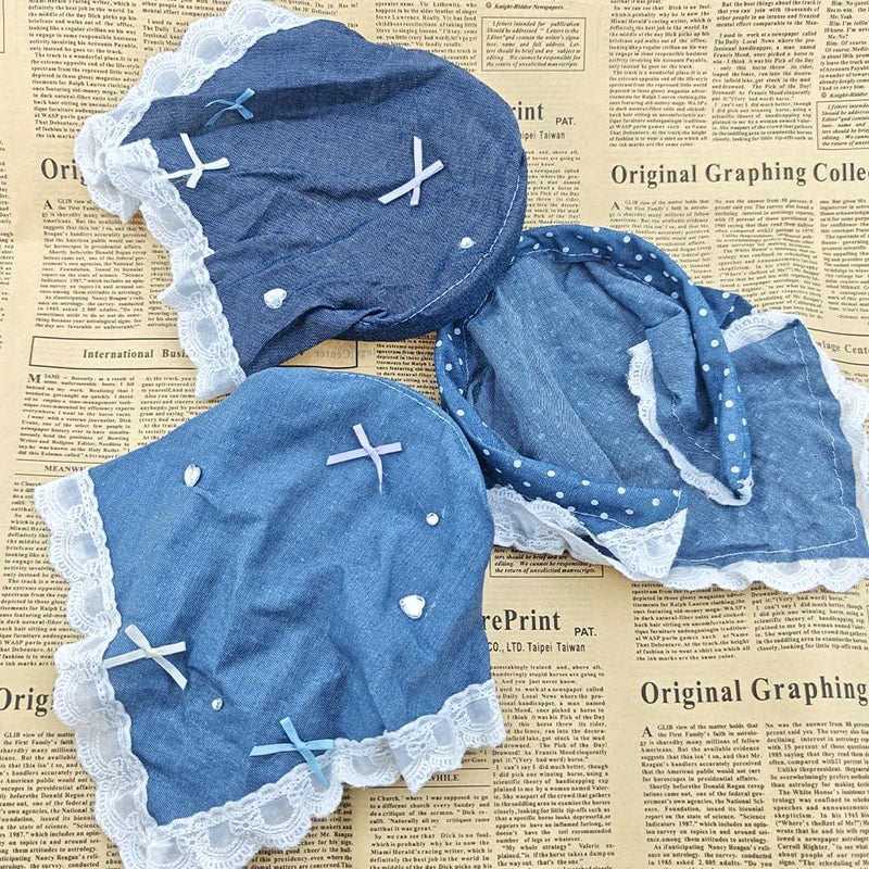 Capiant 3 Pack Denim Hair Scarves for Women - Boho Triangle Bandana Headband & Non-Slip Turban for Hair Styling, Fashion Head Cover Accessories - Image 4