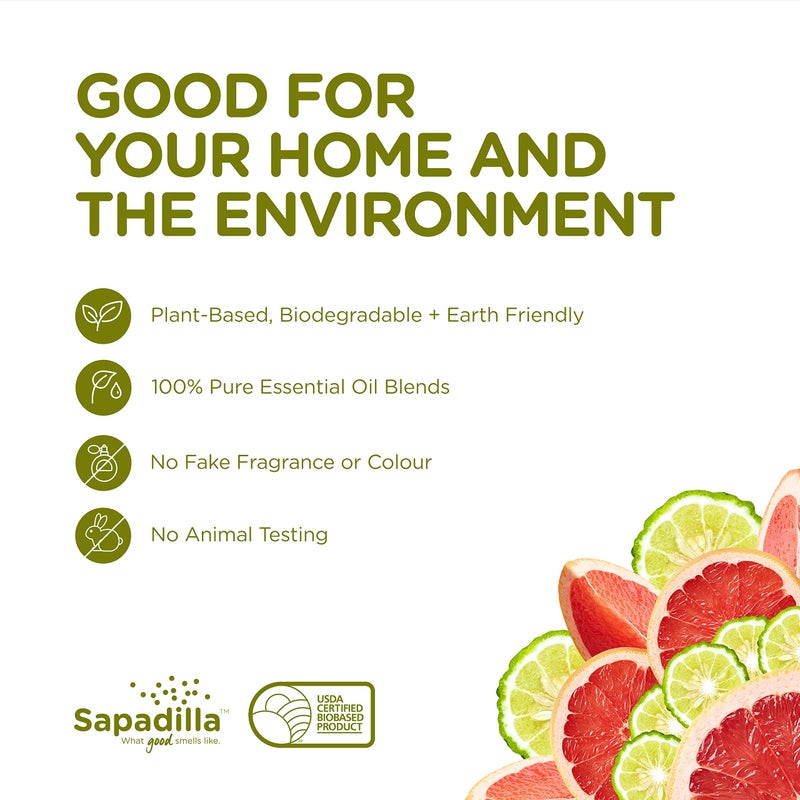 Sapadilla Grapefruit + Bergamot Biodegradable Liquid Hand Soap Pump, 12 Ounce, (Pack of 1) - Image 5