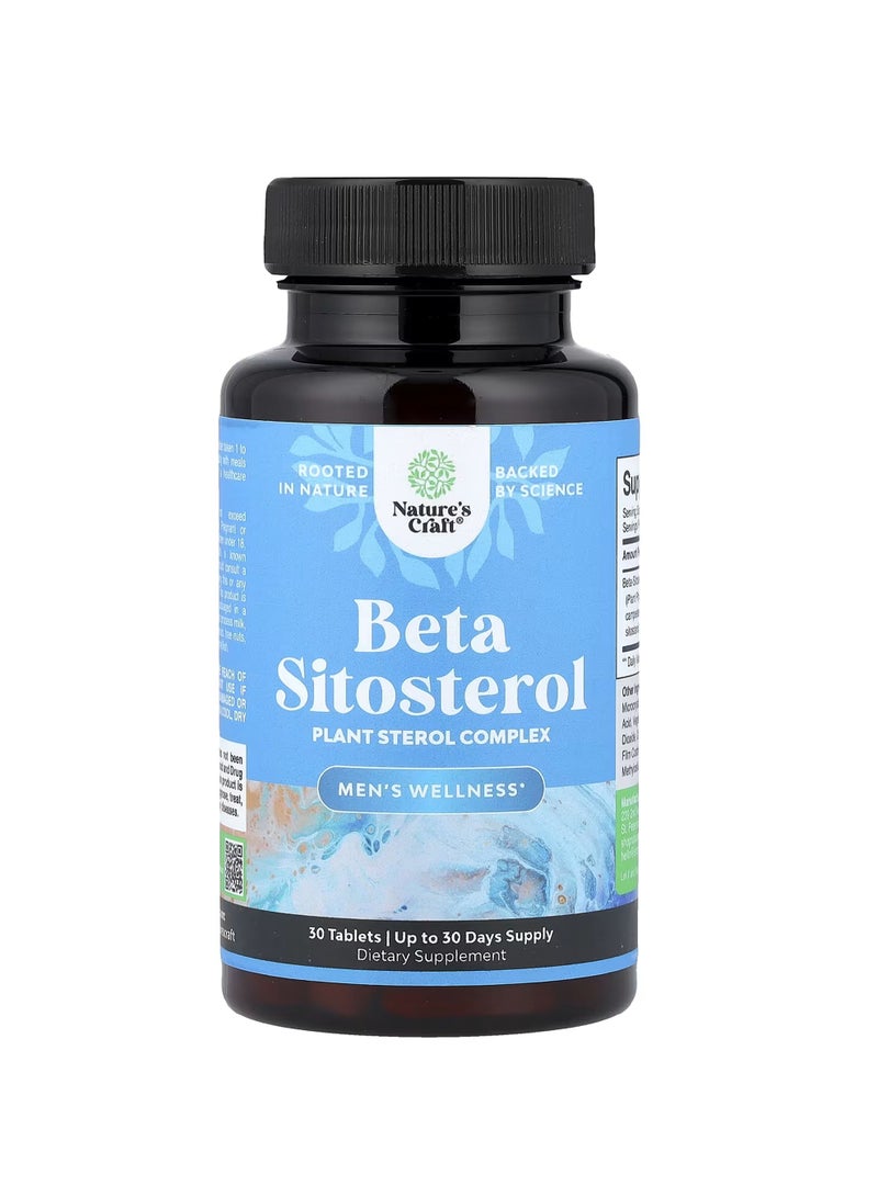 Nature's Craft Men's Wellness, Beta Sitosterol, 30 Tablets (500 mg per Tablet) By Nature's Craft