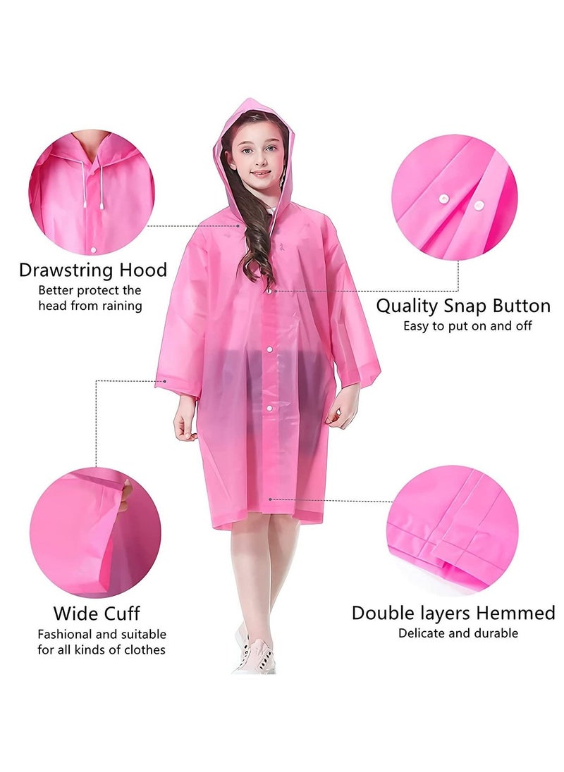 Y&D - Waterproof Rain Coat, EVA Portable Poncho, for Girls Boys Toddler Rainwear Jacket Cape, Reusable Children Raincoat Outdoor Climbing Cycling Hiking Camping. - Image 1