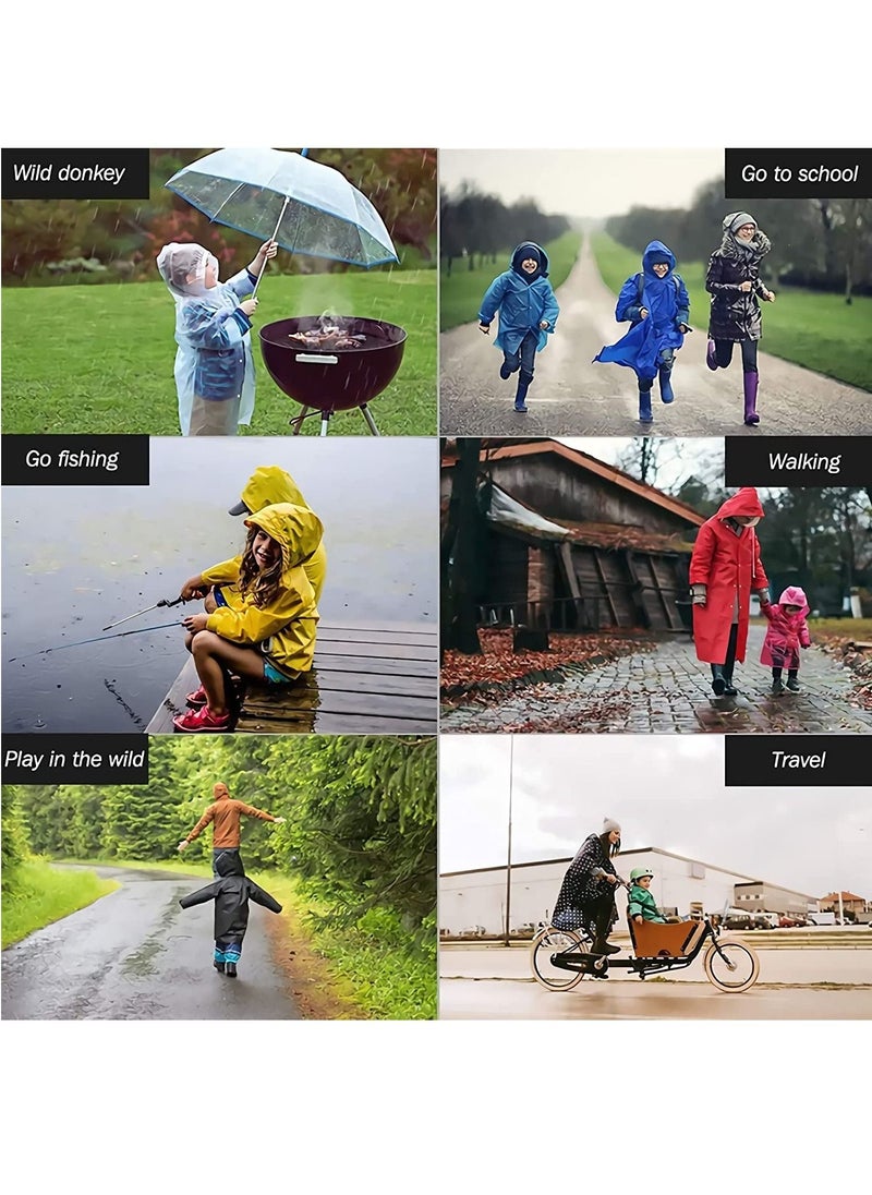Y&D - Waterproof Rain Coat, EVA Portable Poncho, for Girls Boys Toddler Rainwear Jacket Cape, Reusable Children Raincoat Outdoor Climbing Cycling Hiking Camping. - Image 1
