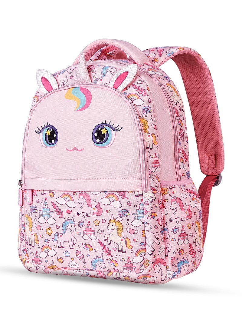 Nohoo Kids 16 Inch School Bag With Pencil Case Combo Unicorn - Pink  - Image 2