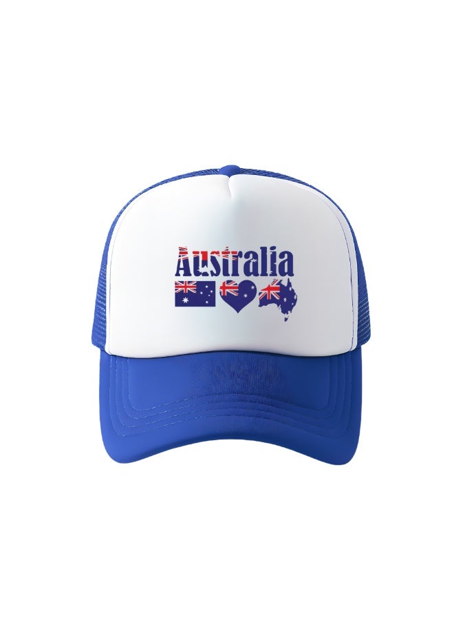 PRINTSHOP4ME Australia Mesh Cap With Plastic Closure For Men And Women–Perfect For Sports,Outdoor Activities And Casual Wear–Great Gift For Sports Fans And Events - Image 1