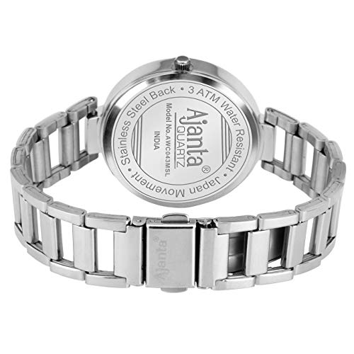 Ajanta Quartz Women's Analog Watch AWC043MSL Elegant Silver Finish| Minimalist Design|Perfect for Everyday Fashion - Image 3