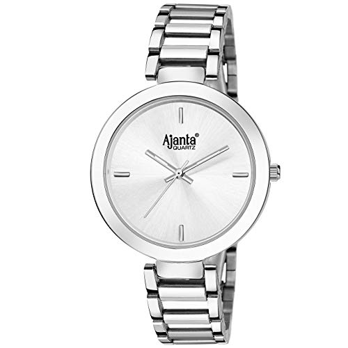 Ajanta Quartz Women's Analog Watch AWC043MSL Elegant Silver Finish| Minimalist Design|Perfect for Everyday Fashion - Image 1
