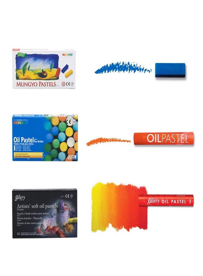 MUNGYO Non Toxic Square Chalk, Soft Pastel, 32 Colors - Image 4