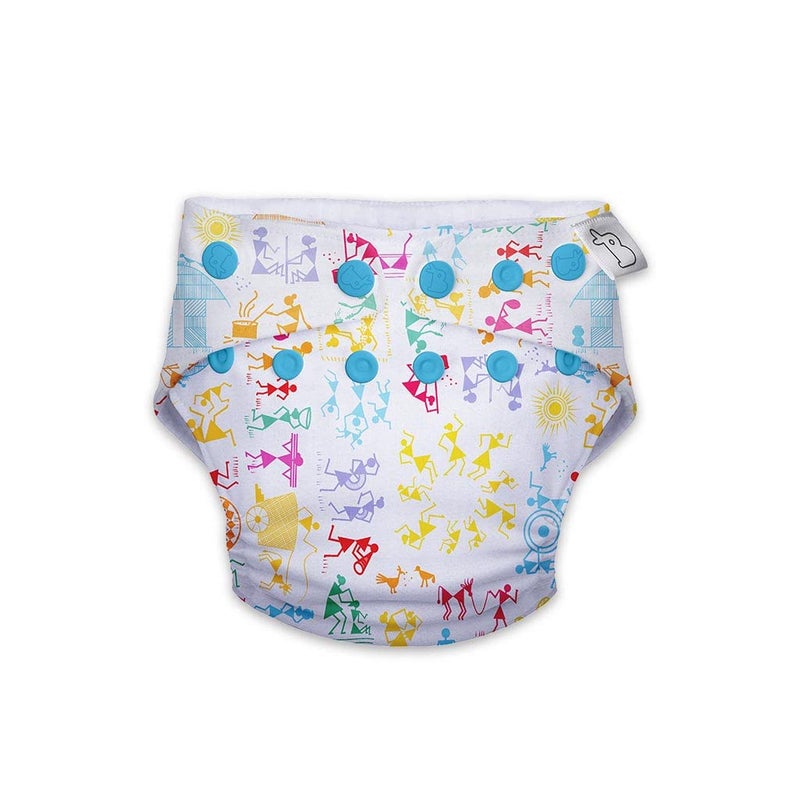 Superbottoms حفاضات سبير بوتومز السباحة للأطفال والرضع - حفاضات سباحة قابلة لإعادة الاستخدام وقابلة للتعديل - حفاضات قماش قابلة للغسل - قماش صديق للبشرة - سهل التنظيف - يناسب من 3 أشهر إلى 3 سنوات - Image 1