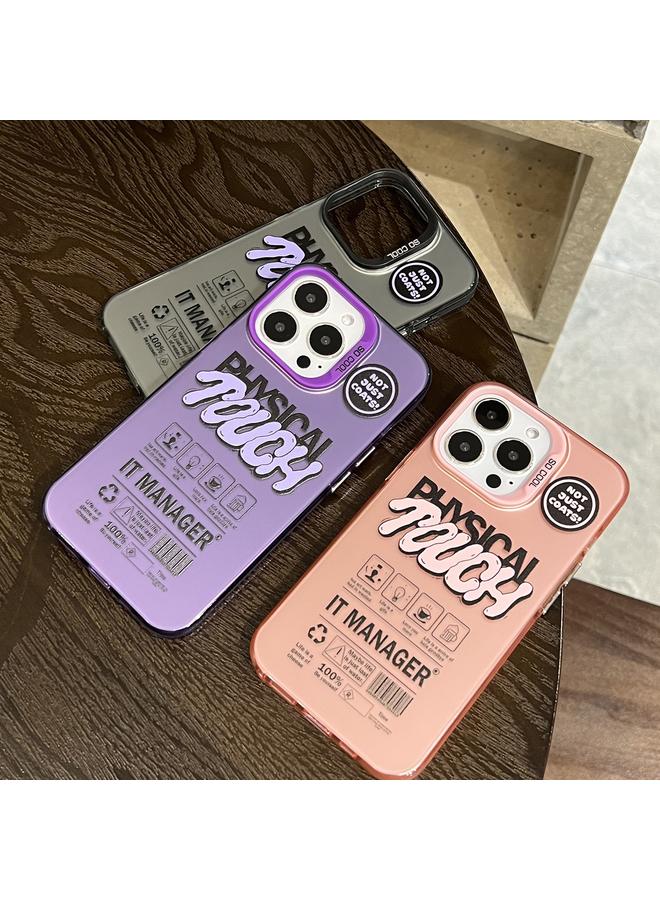 اس-توب جراب لهاتف iPhone XS / X، جراب هاتف مزدوج الجوانب غير لامع، ملصق إنجليزي - Image 3