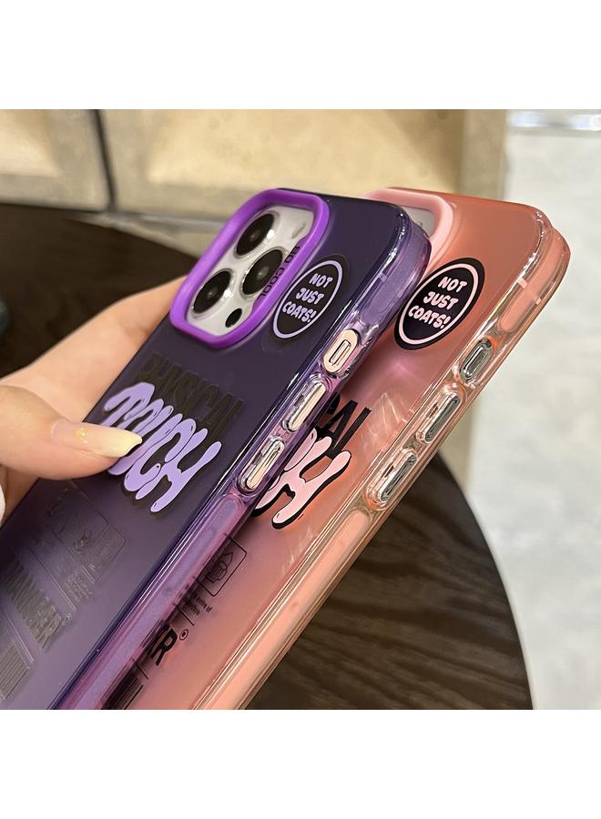 اس-توب جراب لهاتف iPhone XS / X، جراب هاتف مزدوج الجوانب غير لامع، ملصق إنجليزي - Image 5